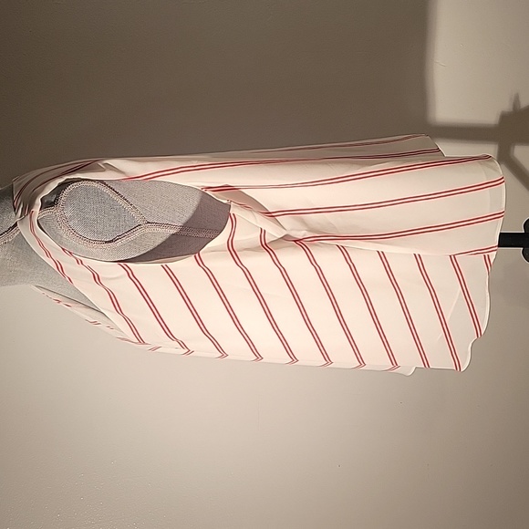 Cynthia Rowley Red Stripe Chevron Lined Tank Tunic Flowy Career XL - Picture 3 of 6